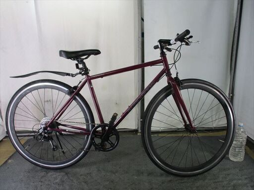 Ｄ533★11000円★整備済み スポーツ中古自転車 【クロスバイク　えんじ　46ｃｍ　6段】