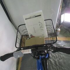 D537 ☆整備済み 中古電動クロスバイク自転車☆エンドウ【27インチ 青 