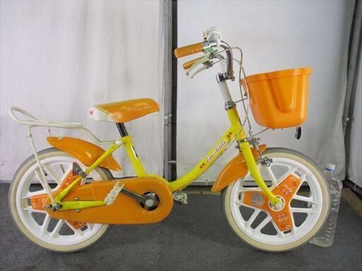 Ｄ538　★9800円★整備済み 中古子供自転車 ブリヂストン　エコキッズ【16インチ 　イエロー】
