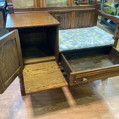 【愛品館 市原店】レトロ家具テレフォンベンチ