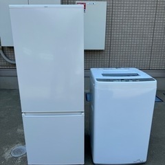 【ネット決済・配送可】【美品】AQUA 　冷蔵庫　洗濯機　2点セット