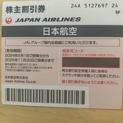 日本航空　株主優待　1枚