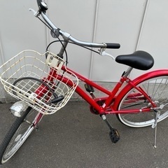 取引中‼️至急‼️22インチ　こども用赤い自転車 折りたたみ自転車