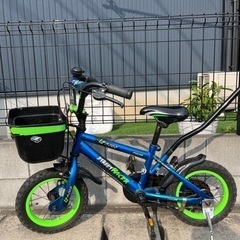 子供自転車　補助輪　補助バー付き　12インチ