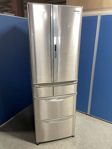 【良品】Panasonic 5ドア冷蔵庫 NR-F433T-N 2009年製 通電確認済み 大容量 人気 早い者勝ち 引取歓迎 配送OK