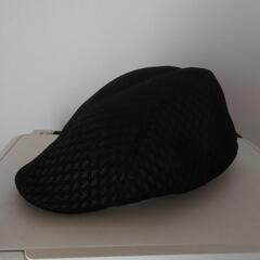 ハンティング黒色メッシュ素材帽子サイズ58.、試着したのみ。