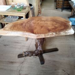 一枚板 コーヒーテーブル ローテーブル 天然木 木製テーブル　/...