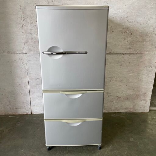 【SANYO】 三洋 3ドア 冷凍冷蔵庫  容量255L 冷凍室45L 冷蔵庫210L SR-261R(S) 2009年製 J0065