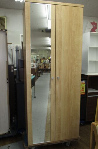 Ｒ617 NITORI ニトリ ワードローブ(クエスT 80WR LBR) 幅80cm Used・美品