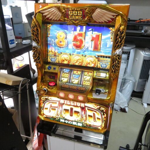 パチスロ実機 ミリオンゴッド 神々の凱旋 コイン不要機付き スロット機 |江別市のリサイクルショップドロップ