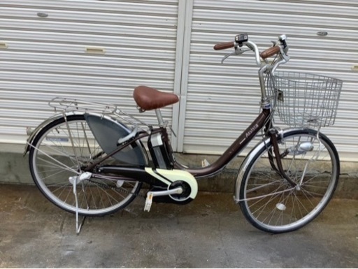 384  ブリヂストン電動アシスト自転車アシスタ26インチブラウンアルミボディー