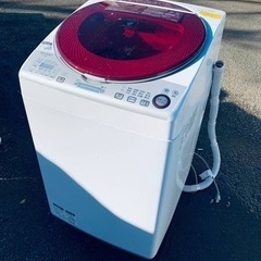 ♦️SHARP電気洗濯乾燥機【2015年製】ES-TX840-R