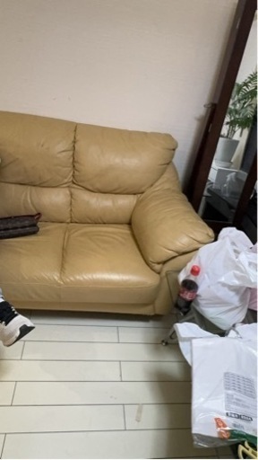 本革　家具 ソファ 2人掛けソファ