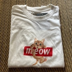 猫Tシャツ／半袖/シャツ、トップス/Mサイズ/綿100%／胸囲8...