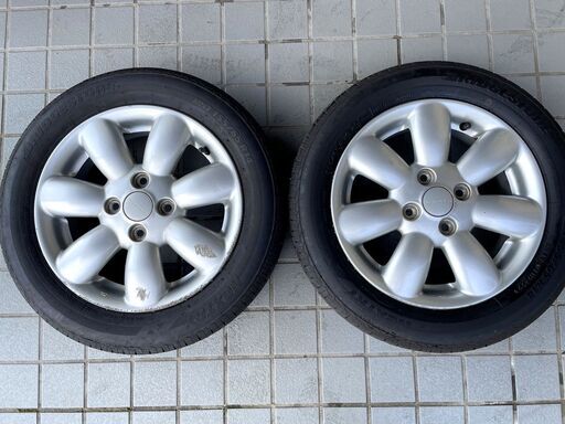 中古☆ラパン純正ホイールタイヤセット☆155/65R14 7分山 ホイールのみ