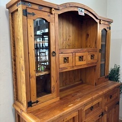 スペイン カスティリアン様式 パイン材 カップボード ナチュラル インテリア キッチン 収納