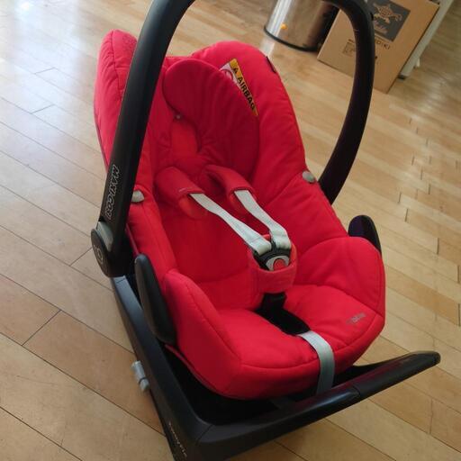 MAXI-COSI 2Way Fix + Pebble セット\nマキシコシ 2Way フィックス ペブル  チャイルドシート 赤 レッド ❤️ 日本語取説付き★ 名古屋市 瑞穂区 リサイクルショップ ♻ こぶつ屋