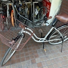 26インチ　軽快車　シルバー