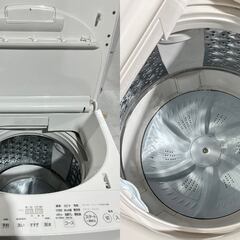 ★TOSHIBA 東芝★ 洗濯機 ZABOON AW-7D7 2019年 7.0㎏ ガラストップ ファミリー向け 自動お掃除 風乾燥 