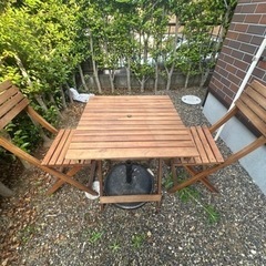ガーデンテーブル　チェア3点セット