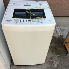 Hisense 洗濯機　4.5L  無料でお譲りします。