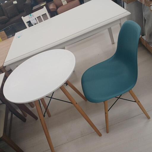 ★ジモティ割あり★ ｶﾌｪﾃｰﾌﾞﾙ\u0026ﾃﾞｻﾞｲﾝﾁｪｱｾｯﾄ　WH/NA/BL 現状販売 (H)60× (W)73.5× (D)60【joh 1310】