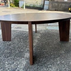 関家具　センターテーブル　丸テーブル　天然木　店頭37,000円