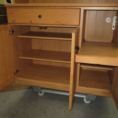 R674 天然木パイン材 キッチンボード、カントリー レトロ アンティーク、Used