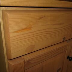 R674 天然木パイン材 キッチンボード、カントリー レトロ アンティーク、Used