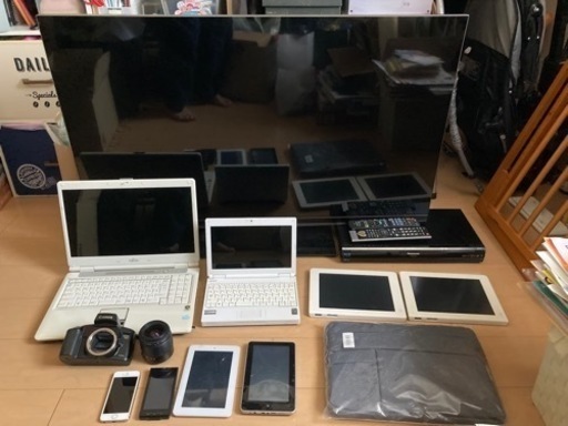⭐️47インチTV、BDレコーダー、ノートPC、タブレット、iPhone、Androidスマホ、一眼レフ、プリンター、ルーターなど他ガジェット類300点以上セット 新品未開封もあり⭐️