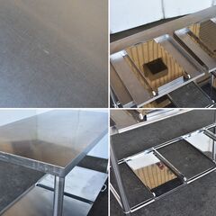 【ヤ取終了9/23】≪yt1336ジ≫ ステンレス作業台 炊飯台 幅120cm 奥行60cm シャリ台/炊飯器台/スライドテーブル 店舗/厨房 現状品 60504-05 ヤ取終了9/23】≪yt1336ジ≫ ステンレス作業台 炊飯台 幅120cm