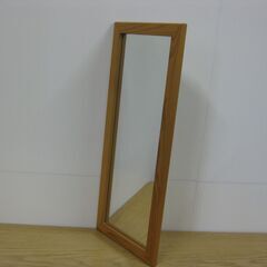 壁掛けミラー 鏡 木枠 ウッドフレーム 幅25.5cm×高さ60cm 