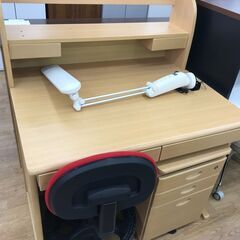 ★ジモティ割あり★  学習机 ナチュラル H121×W100×D...