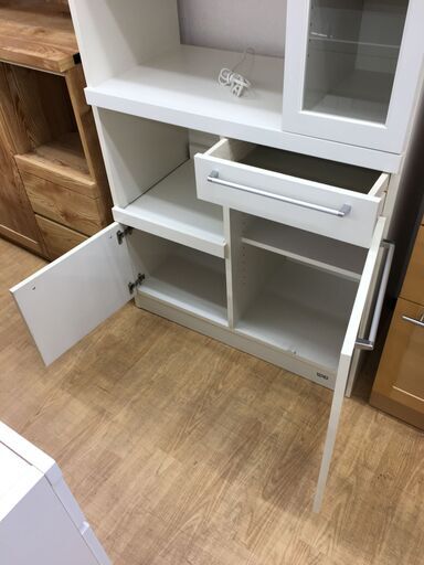 ☆ジモティ割あり☆ フナモコ 食器棚 W84×D45×H180 クリーニング済み