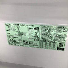 HITACHI 6ドア冷蔵庫 RーGX CC67T 2023年製 670L 163L 表面に目立つ