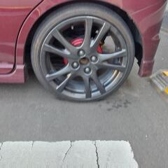 値下げ！！デミオ純正１６インチ、6.5jインセット50。自家塗装。タイヤ165-45-16