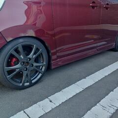 値下げ！！デミオ純正１６インチ、6.5jインセット50。自家塗装。タイヤ165-45-16