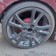 値下げ！！デミオ純正１６インチ、6.5jインセット50。自家塗装。タイヤ165-45-16