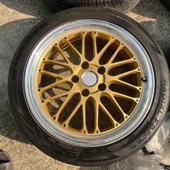【商談中ですが早い者勝ちになります❗️】レアマイスター ブルネッロ 18インチ ゴールド／リムポリッシュ PCD114.3