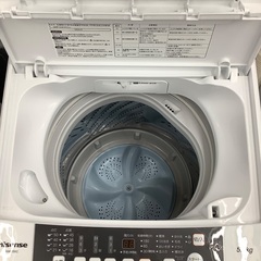 安心6ヶ月保証！ Hisense 5.5kg全自動洗濯機 HW-T55C 2018年製