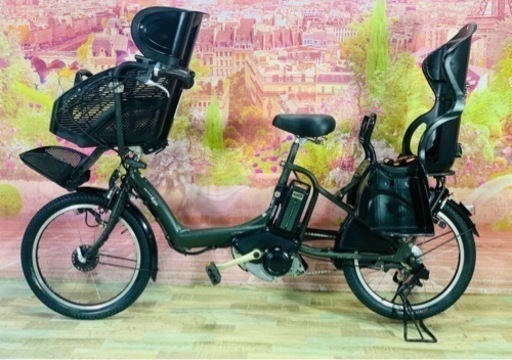 0023子供乗せ電動アシスト自転車ヤマハ3人乗り対応20インチ