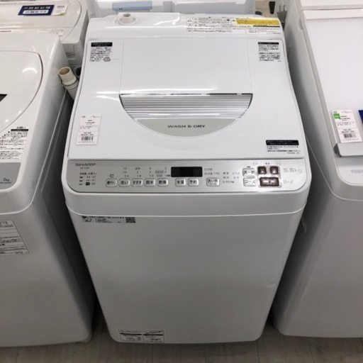 安心の1年間保証付き！SHARP全自動洗濯機5.5kg2022年製【トレファク堺福田店】