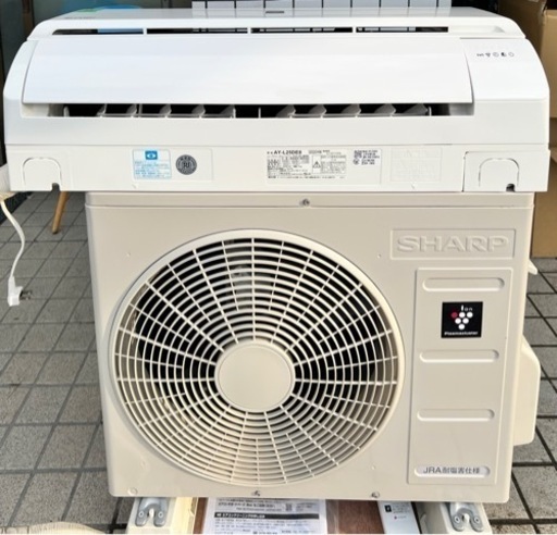 「中古」SHARP,エアコン2020年製 2,5kw, 取り付け工事込み、3ヵ月保証