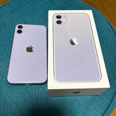 iPhone11本体　パープル　64GB 箱付き　
携帯電話/ス...