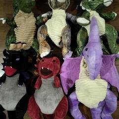 【6匹セット】恐竜とドラゴンのぬいぐるみリュック