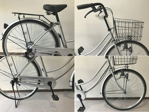 【サブスク利用も可能❕】２６インチ - シルバー /　ABELIA【整備済み】26013B サブスク利用も可能❕】26インチ - シルバー / ABELIA【整備済み】26013