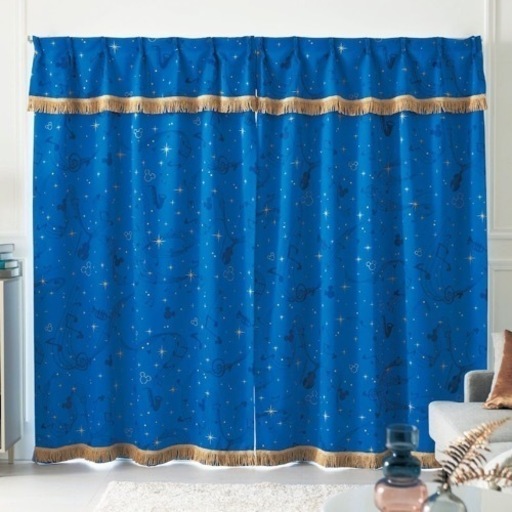 ディズニー200×100、未使用2枚セット／カーテン／家具 カーテン、ブラインド