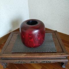 木製　花器　花瓶　和風　床の間　昭和レトロ
