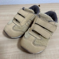 asics  コルセア　スニーカー　キッズ　15cm  ボア　ベージュ