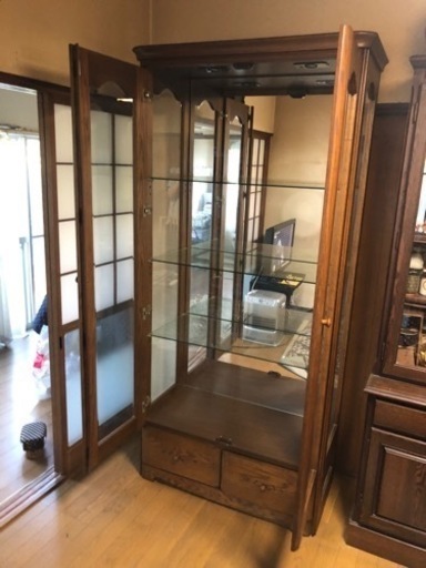 木製ショーケース - キャビネット 